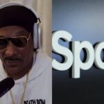 Snoop Dogg with headphones representing his Spotify earnings story