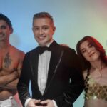 Tenor Ivanhoe stands with two dancers in disco-themed attire, promoting his new single "Hypnotized."